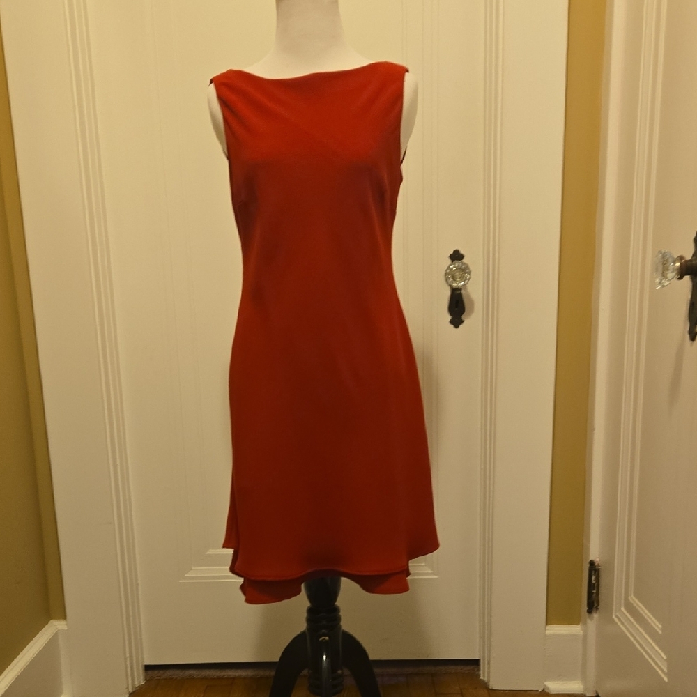 S.L. Fashions Classic Red Midi Dress